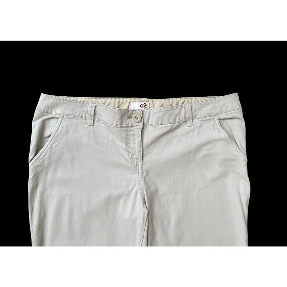 SO Womens Size 15 Khaki Beige Low Rise Boot Cut Chino Pants 32" Inseam - Picture 4 of 7